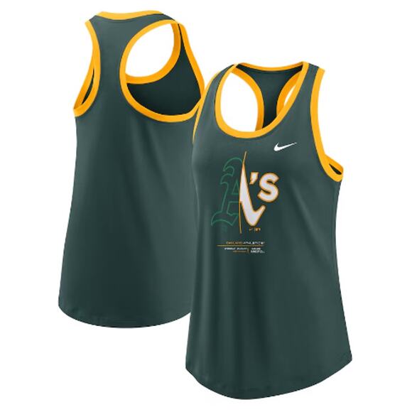 New ~ NIKE ~  Women's Oakland Athletics Tech Tank Top Size M - Picture 1 of 10